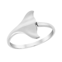 Gentle Giant Whale Tail Sterling Silver Simple Band Ring-7 - £10.74 GBP