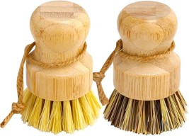 Bamboo Dish Brush Set, 2 Pcs Palm Wooden Dish Scrubber Brush, Dish Brushes, - $193.47 MXN