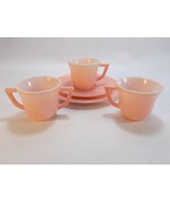 VINTAGE HAZEL ATLAS MILK GLASS LITTLE HOSTESS TEA SET PASTEL PINK ADORABLE! - $40.69 CAD