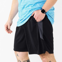 New, Men&#39;s Dry Tek Shorts 9&quot; - Black /Gray - Large Tall, LT - Free Shipping - £10.85 GBP