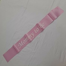 Mommy To Be Sash Baby Shower Decorations Pink White - $7.92