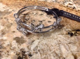 ANN TAYLOR Bows BANGLE BRACELET -- NEW WITH TAG - $14.84