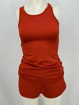 Reebok  Women&#39;s 2 Piece Short Set Orange tank top, Size S/XS - £18.85 GBP