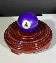 Number 4 Four Purple Mini Pool Ball Billiard Vintage For Crafts Replacement - £4.07 GBP