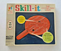 Skill It The Frying Pan Maze Skill Game Vintage 1966 Milton Bradley Marble Toy - $21.80