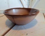 VTG Frankoma Pottery 5.5&quot; Soup Serving Bowl 5X Brown Two-Tone Satin Plai... - £7.73 GBP