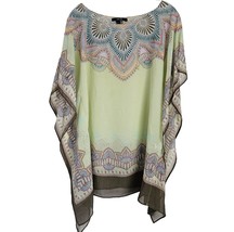 Zara Basics Green Kaftan Poncho Womens Medium - £18.19 GBP