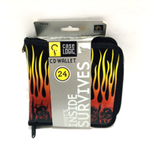VINTAGE NEW CASE LOGIC FLAMES SKULLS CD DVD DISK CASE WALLET STORAGE RARE - $37.95