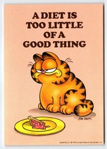 A Diet Is Too Little Of A Good Thing Garfield Cat Postcard Jim Davis 197... - £6.57 GBP