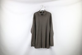 Vintage 90s Streetwear Mens Size 2XL Ribbed Knit Mock Neck Long Sleeve T-Shirt - £35.14 GBP