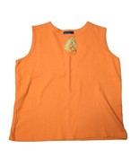 Vintage LasOlas Shirt Flip Flop Flowers Beach Orange Logo Tank Shirt Siz... - $16.32