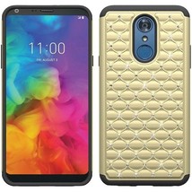 Studded Rhinestone Case for LG Q7/Q7 Plus GOLD - £4.68 GBP