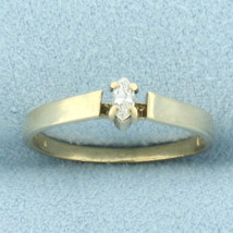 Marquise Solitaire Diamond Engagement Ring in 10k Yellow Gold - £141.88 GBP