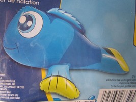 Splash-N-Swim Splash Toy 24&quot; Blue Fish Ride-On Inflatable Pool Animal Age 4+ - £7.89 GBP