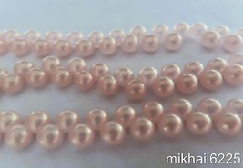 25 6mm Czech Glass Top Hole Round Beads: Sueded Gold - Rosaline - $2.46