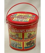 Nabisco Barnum&#39;s Animal Crackers Metal Tin Circus Wagon Bucket Pail Cont... - £28.79 GBP