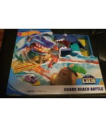 Hot Wheels City Shark Beach Battle Challenge Playset Track Builder Syste... - $12.38