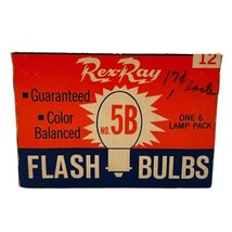 REX-RAY FLASH BULBS No. 5B Never Used 9Blue Bulbs Total READ RARE Vintage - £14.59 GBP