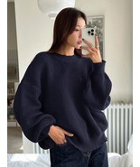 Look Time Life Solid Drop Shoulder Sweater - £27.14 GBP