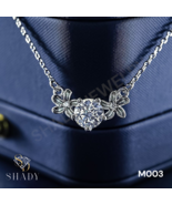 [M003] Luxury 925 Silver Moissanite Necklace | GRA Certified | Rhodium F... - $135.00