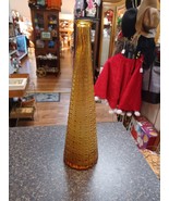 Vtg Amber Glass Bottle  16&quot; Tall Hobnail 1960s Genie Decanter - $637.63 MXN
