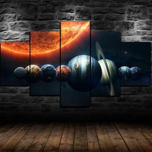 No Frame Planets Sun Solar System Five Piece Canvas Multi Panel Home Decor Art 5 - £24.06 GBP+