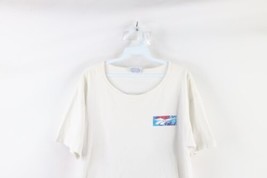 Vintage 90s Reebok Mens Medium Spell Out Hawaiian Double Sided T-Shirt White USA - £31.34 GBP