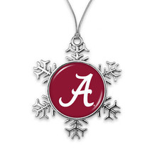 59715 Alabama Crimson Tide Snowflake Christmas Ornament - £14.23 GBP