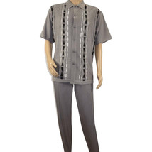 Men Silversilk 2pc Walking Leisure Matching Suit Italian Woven Knits 710... - $2,834.23 MXN