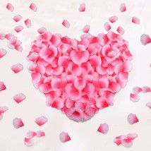 Pink Rose Petals Artificial Flower Silk Artificial Rose Petals for Valentine&#39;s D - £19.61 GBP