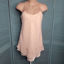 Valerie Stevens Sleeveless Peach Short Dress Lingerie ~ Sz L ~ Super Cute - £18.40 GBP