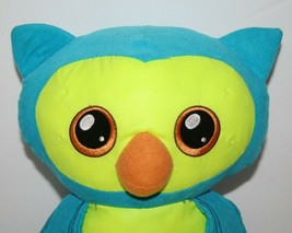 Avon Glow Pals Owl 9&quot; Blue Green Plush Stuffed Animal 2013 Soft Toy No L... - $11.65