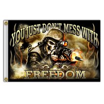 Hot Leathers Multicolor Skull Soldier Flag (Multi; 3&#39;x5&#39;) - $14.99+