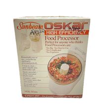 Vintage 1986 Sunbeam Oskar Food Processor #14081 Open Box Never Used - $84.99