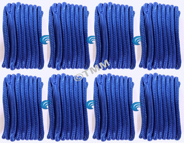 (8) Blue Double Braided 1/2&quot; x 15&#39; HQ Boat Marine DOCK LINES Mooring Rope Cord - £84.09 GBP