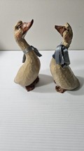Lot of 2 Vtg Ike &amp; Sandy Spillman Goose Figurine Goose Duck Bird Resin 1984 - £18.98 GBP