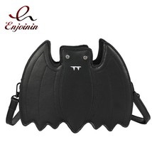Black Bat Vegan Shoulder Bag Fashion Purses and Handbags for Women Novelty Cross - £37.56 GBP