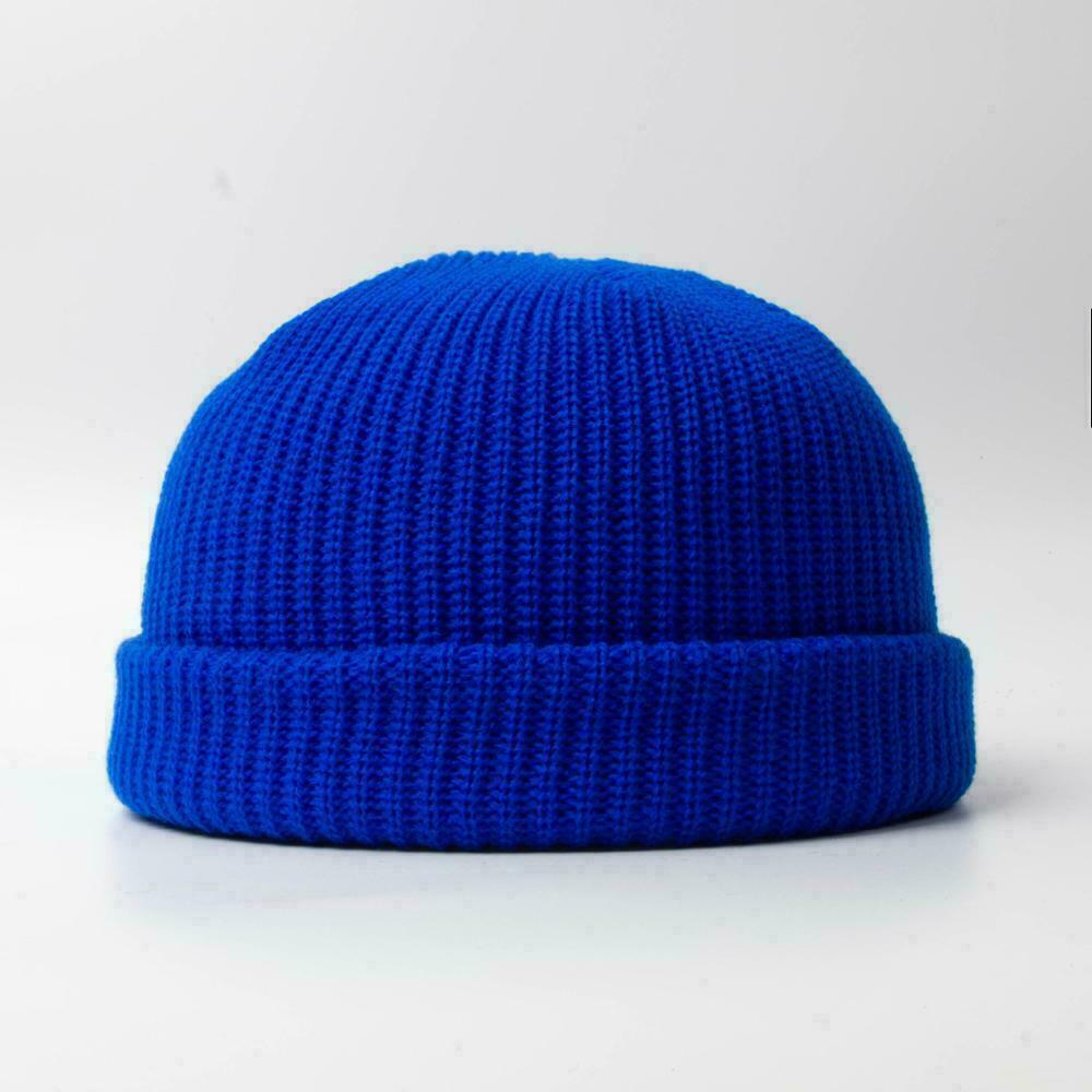 Primary image for Ribbed Simple Double Layer Premium Beanie Women Men Blue Knit Hat Ski Head US