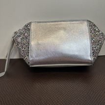 Saks Fifth Avenue Large Silver And Glitter Makeup Bag 11x5 Brand New Nev... - £11.42 GBP