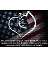 Cat Head In Heart Car Van Laptop Vinyl Decal US Seller - $9.47 CAD+