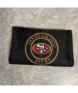 SAN FRANCISCO 49ers TRI-FOLD BLACK NYLON WALLET. NFL Team Gear. - £7.80 GBP