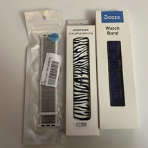 Bundle of 3 Apple Watch Bands cloth silicone nylon various style lot 160 - $19.40