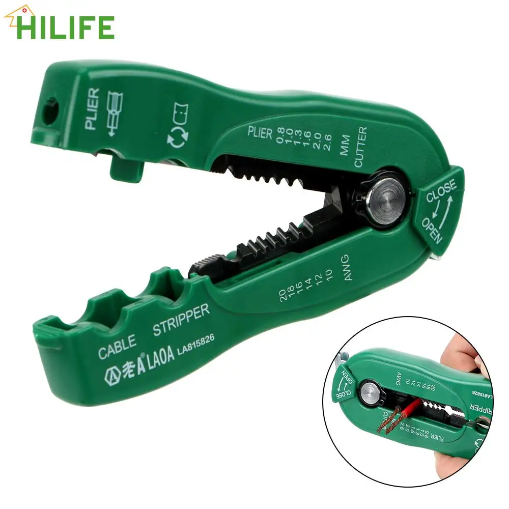 DIYWORK Wire Cutter Cable Stripper Multifunction Portable Wire Stripping Crimp - £20.87 GBP