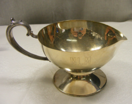 Vintage Nickle Silver Footed Gravy Bowl Boat K S Co C635 Initials MLM 5-... - $39.59