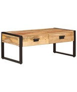 Coffee Table 100x54x40 cm Solid Wood Mango and Iron - £176.98 GBP