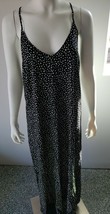 Old Navy Black &amp; White spotted Maxi Dress adjustable straps Women&#39;s size XL NWT - £15.24 GBP