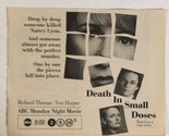 Death In Small Doses Tv Guide Print Ad Richard Thomas Tess Harper TPA15 - £4.74 GBP