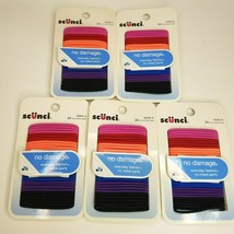Scunci No Damage Multi-Color Hair Ties 34 pc Lot of 5 #16264-A  - £11.72 GBP
