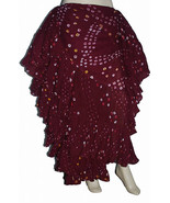 25Yard Tribal Gypsy Jaipur Skirt~Rich Deep Burgundy~ - $136.75 CAD