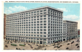 Marshall Field &amp; Co Retail Store Chicago Department Store Postcard Posted 1921 - £11.83 GBP